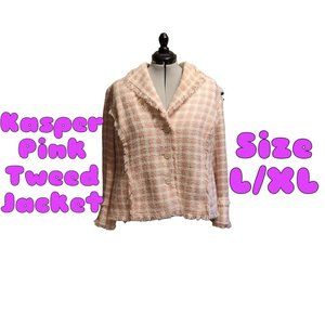 Clothing - Kasper Pink Tweed Jacket Size XL
